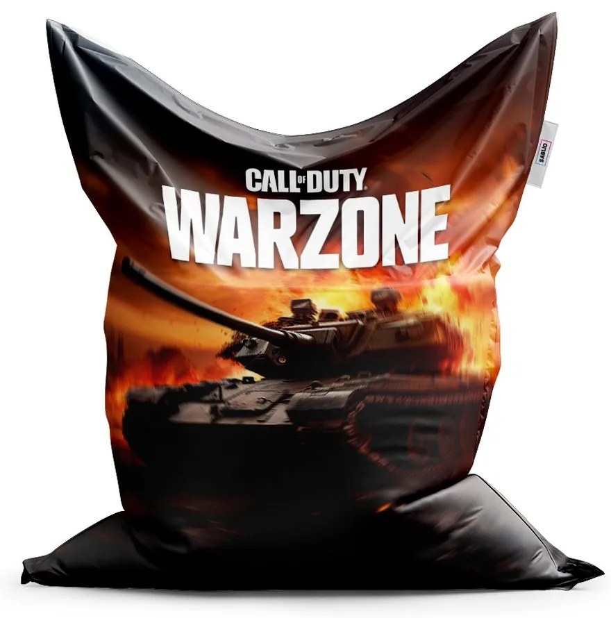 Sedací vak Classic CoD Warzone Tank - detský, oranžová