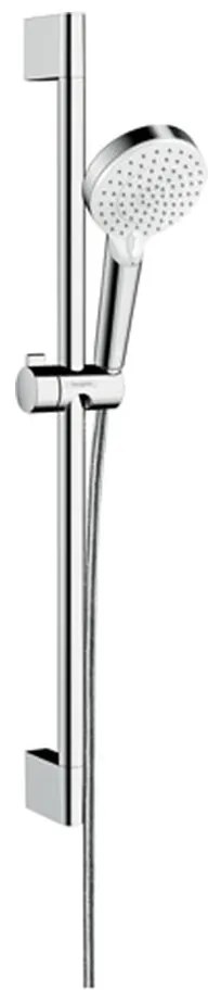 Hansgrohe Crometta, sprchová sada Vario EcoSmart 9 l/min so sprchovou tyčou 65 cm, biela/chrómová, HAN-26534400