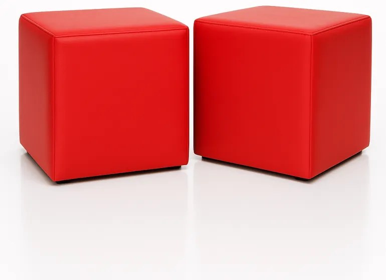 Sedací vak taburetka kocka červená EMI