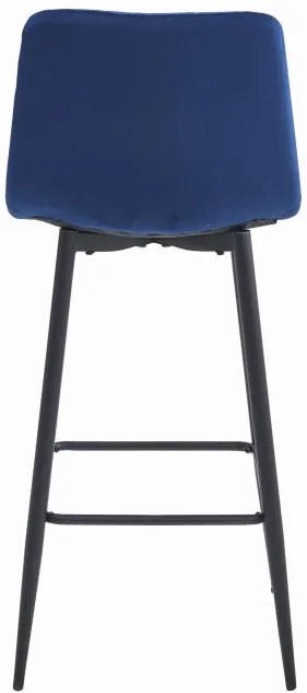 Set dvoch barových stoličiek POZZA zamatové granátové (čierne nohy) 2 ks