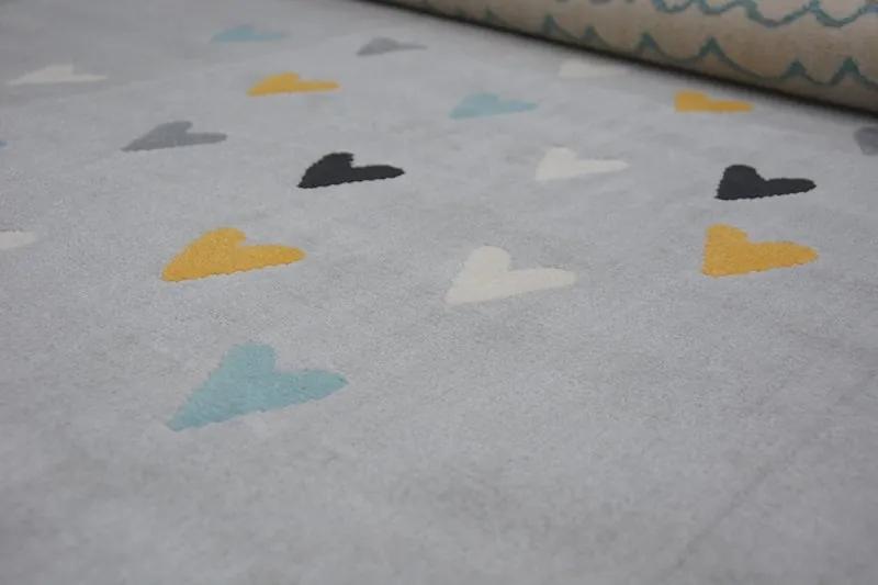 styldomova Detský sivý koberec PASTEL obláčik