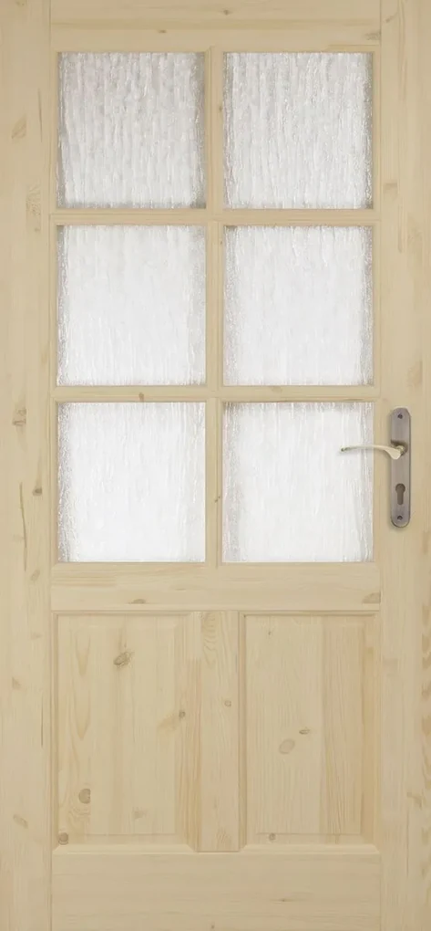 Orkan Interiérové dvere 6lux Eco 70 L, 750 × 1 985 mm, masívne drevo, ľavé, borovica, presklené