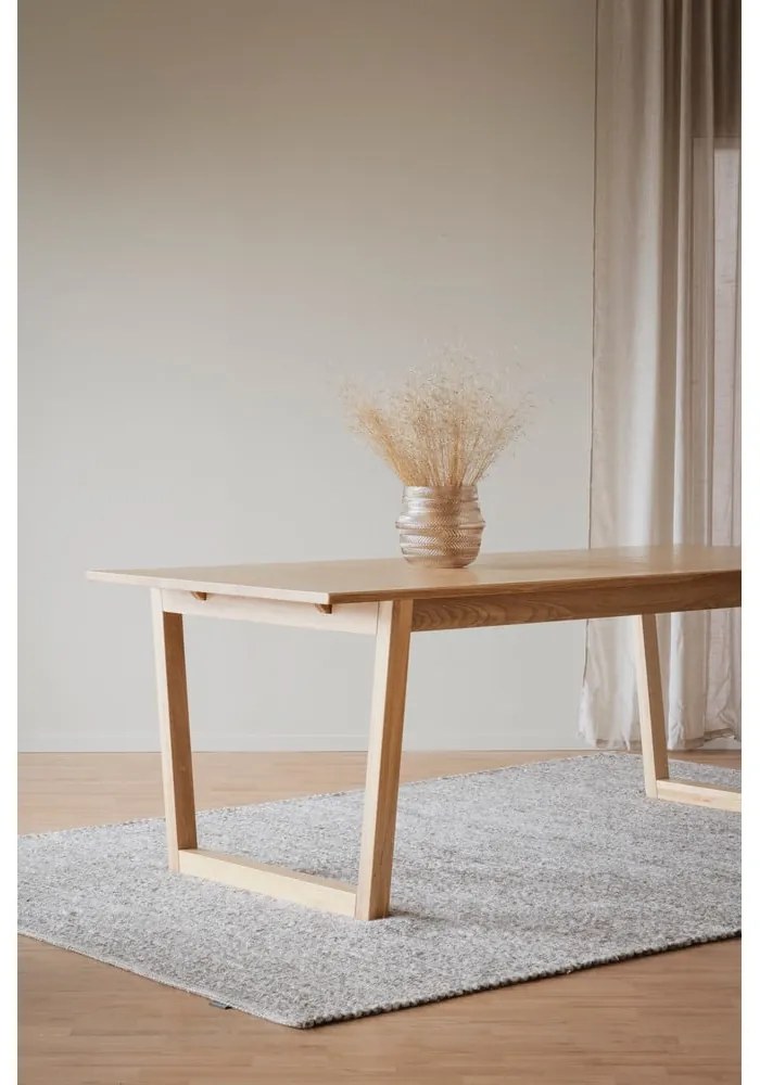 Prírodný jedálenský stôl v dubovom dekore Rowico Colonsay, 215 x 96 cm