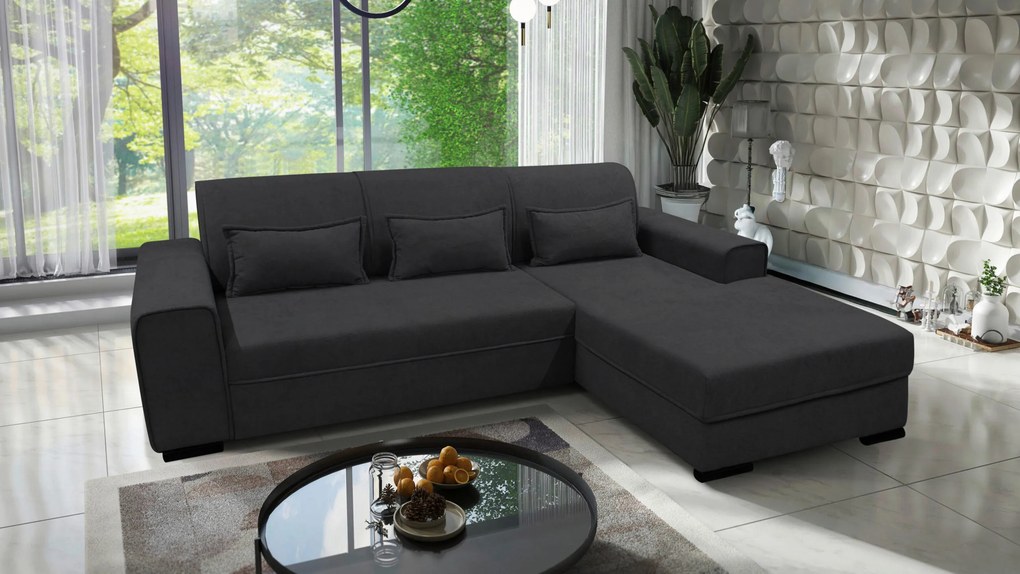 XXXLutz ROHOVÁ SEDAČKA, textil, tmavosivá MID.YOU - Sedačky - 001574006514