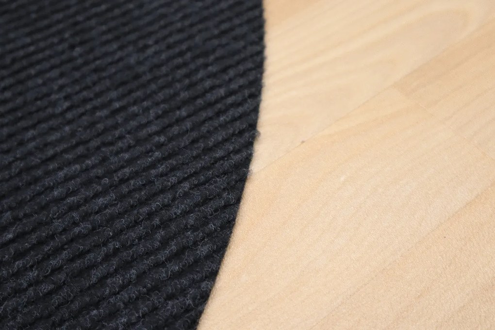 Vopi 67x67 (priemer) kruh Kusový koberec Quick step antracit kruh, šedá, chodba / predsieň