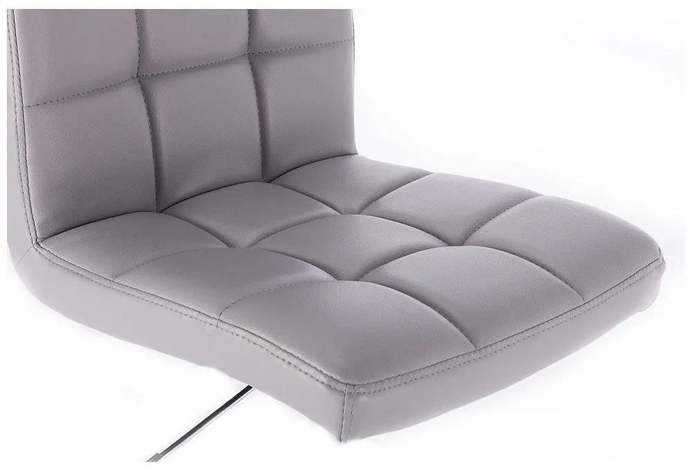 LuxuryForm DESIGN Stolička TOLEDO na zlatom kríži - sivá