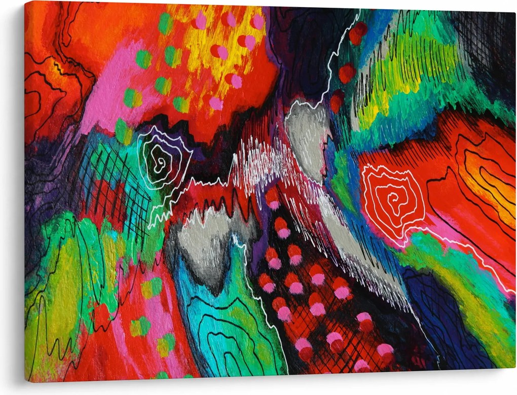 Obraz abstraktné - farby (70x50 cm)