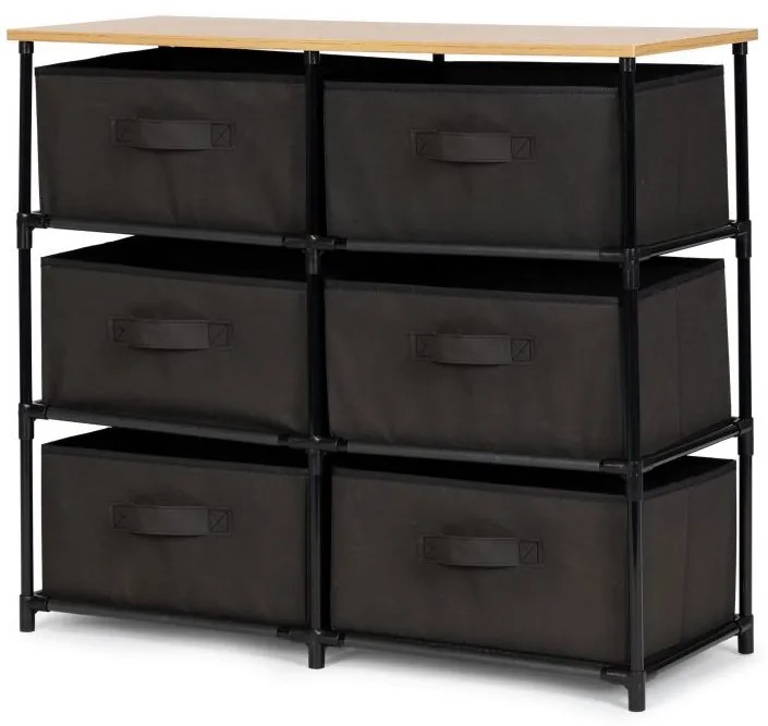 Moderný regál, organizér so 6 šuflíkmi