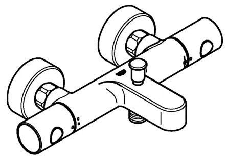GROHE 34774000 - Termostatická vaňová batéria PRECISION GET DN 15 lesklý chróm