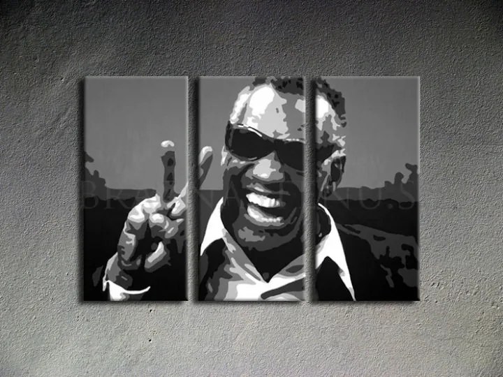 Ručne maľovaný POP Art obraz Ray Charles | rôzne rozmery