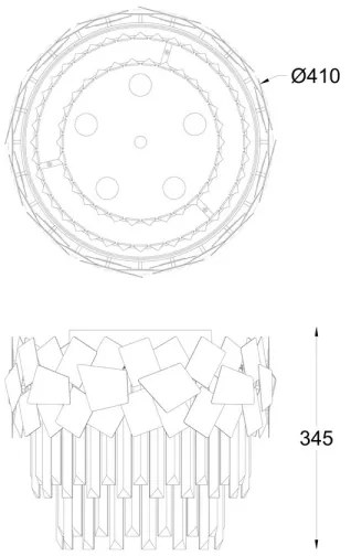 Brilagi - LED Krištáľové stropné svietidlo MIRAGE 5xE14/40W/230V