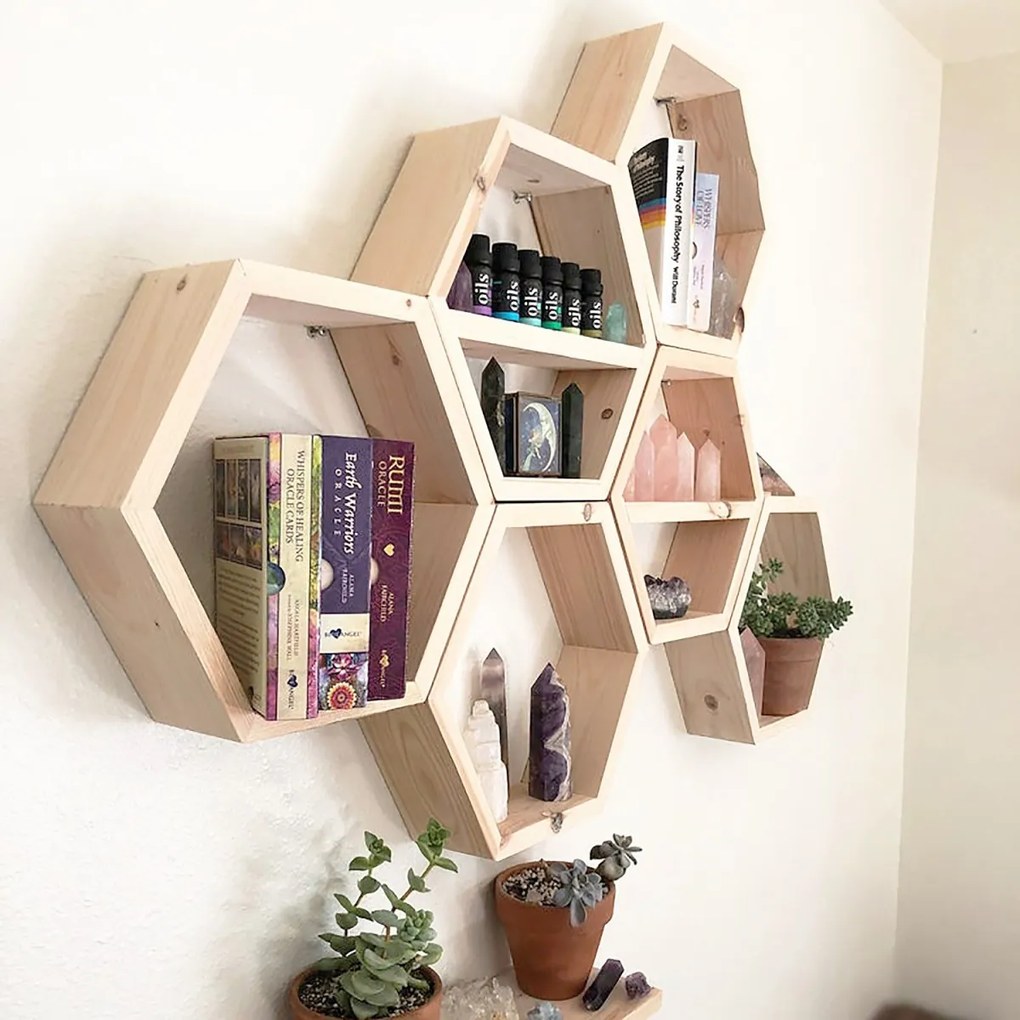 Nástenné poličky Raf plást svetlohnedé