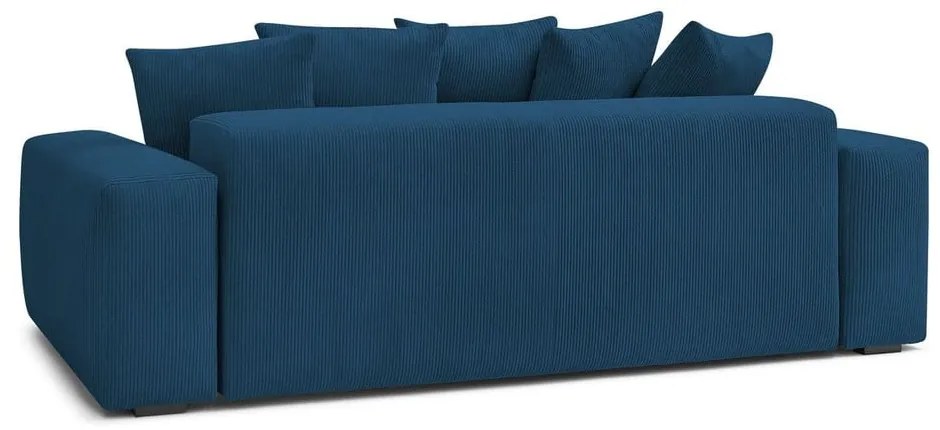 Tmavomodrá menčestrová pohovka 280 cm Voltaire – Bobochic Paris