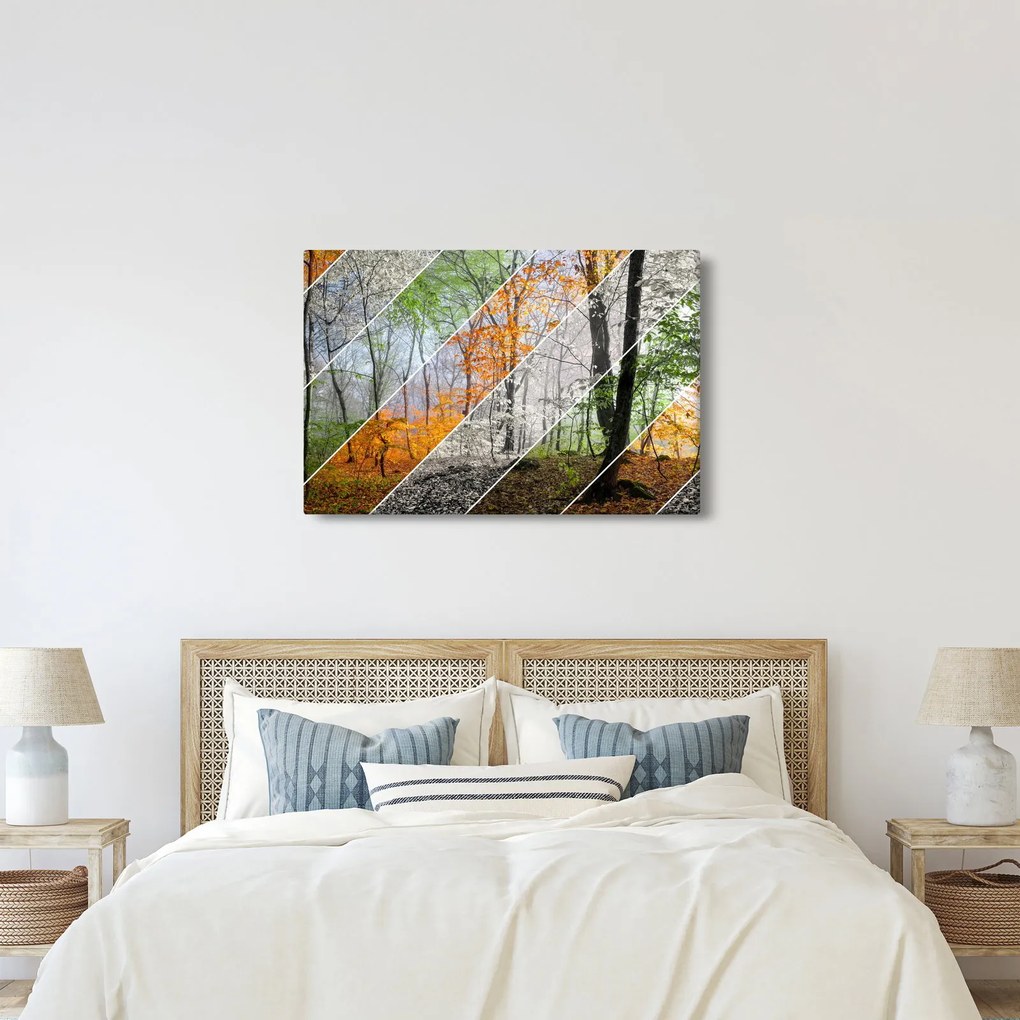 Obraz - Striedanie ročných období (90x60 cm)
