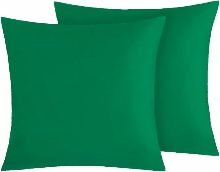 Bellatex Bavlnené obliečky na vankúš, tmavozelené,45 × 45 cm, 2 ks, 45 x 45 cm