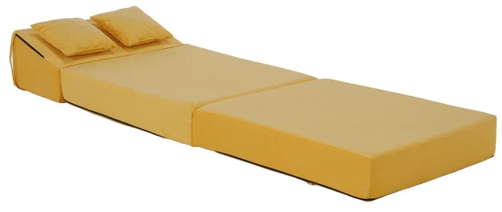 Skladacie kreslo/matrac PELOS, žltá