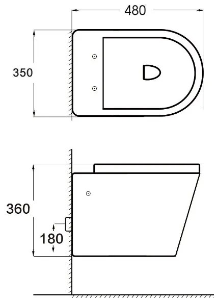 Závesný set GEBERIT Duofix Basic+ WC RICO Rimless 48 x 35 cm + pomaly padajúca doska Slim, biela, 3372XX00+39040100
