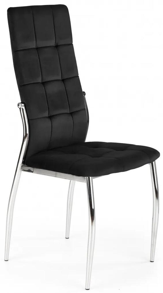 Jedálenská stolička K416 čierna/strieborná