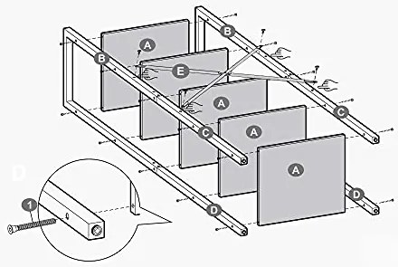 Knižnica 5- poschodová VASAGLE LLS100B01