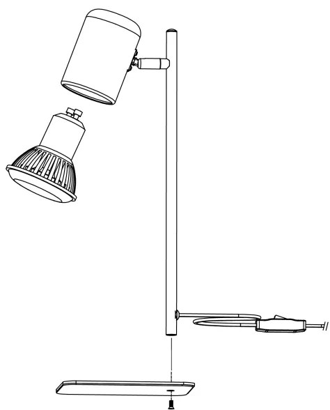 Eglo 98856 - LED Stolná lampa CEPPINO 1xGU10/4,5W/230V biela