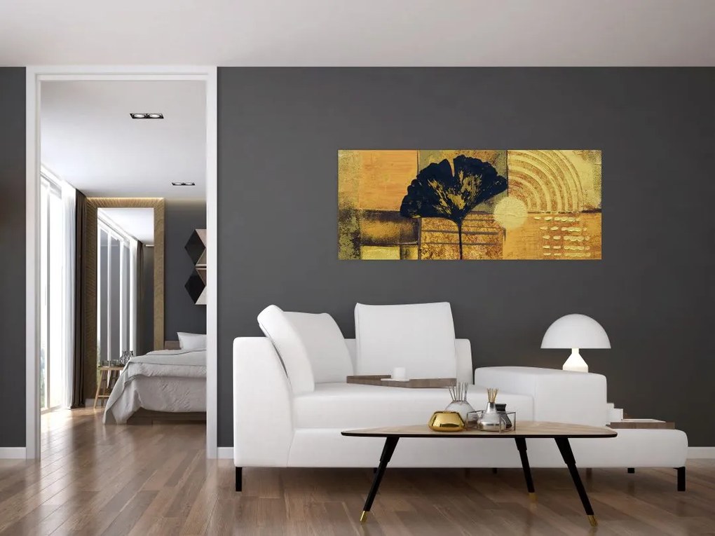 Obraz - List ginkgo (120x50 cm)