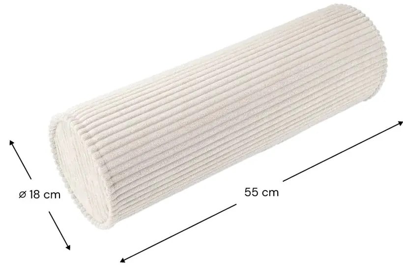 Krémový menčestrový detský pohovkový vankúš Roll – Wigiwama