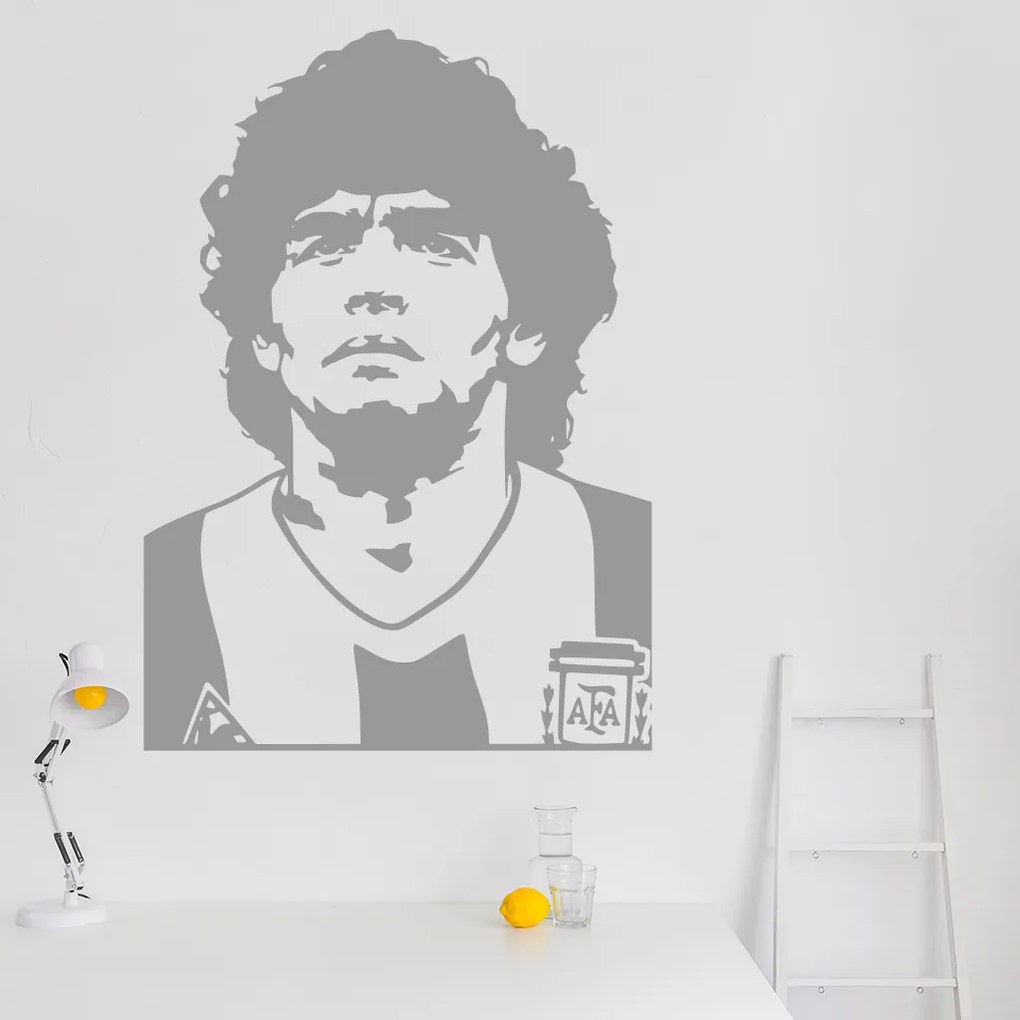 Veselá Stena Samolepka Diego Maradona Farba: modrá, Veľkosť: 100 x 70 cm
