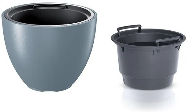 Kvetináč s vkladom HEOSE III svetlo šedý