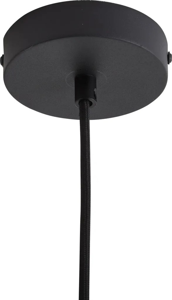 Dizajnová závesná lampa čierna so zeleným sklom - Kemner