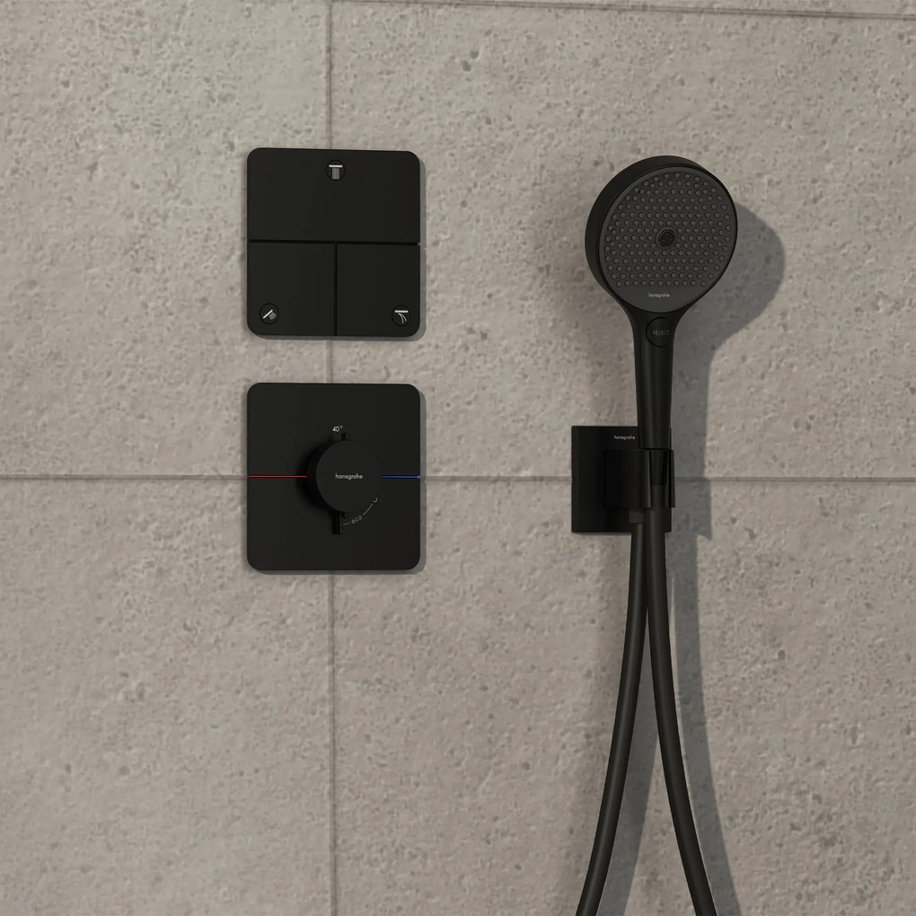 Hansgrohe ShowerSelect Comfort Q, termostat pod omietku, čierna matná, HAN-15588670