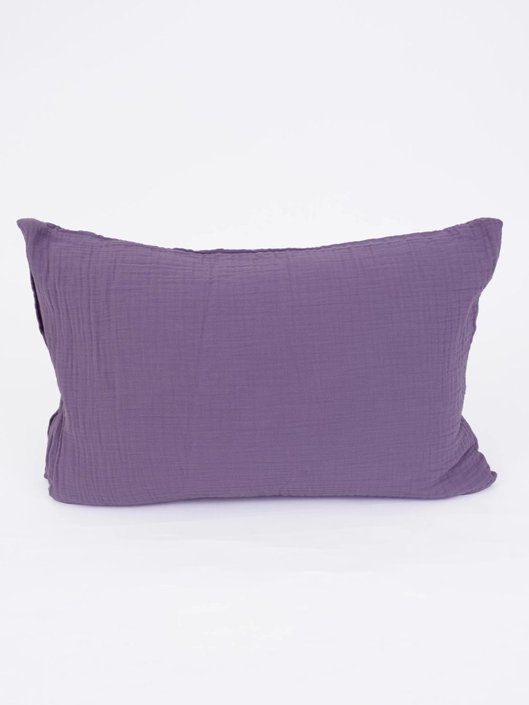 Mušelínová obliečka na vankúš 40 × 60 cm – Alexia levanduľová