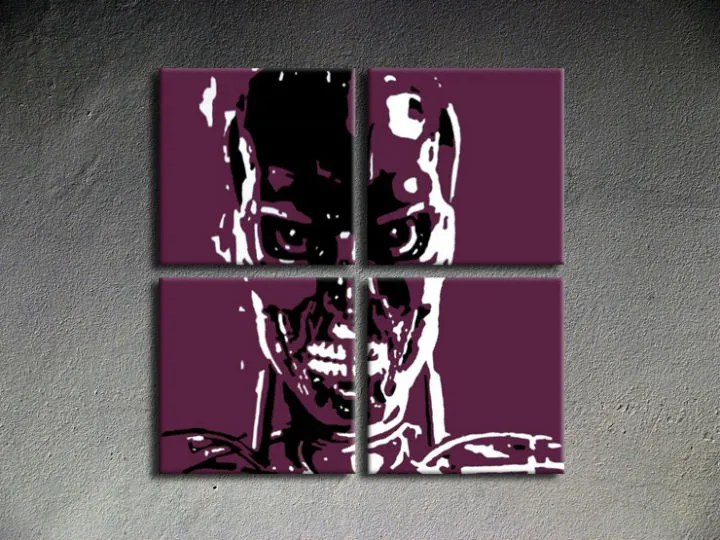 Ručne maľovaný POP Art obraz TERMINATOR | rôzne rozmery