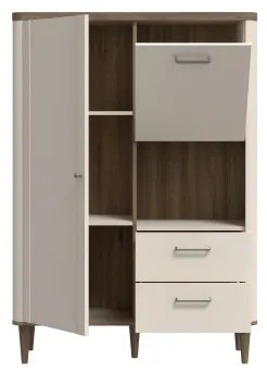 Komoda VIRO hnedá/béžová