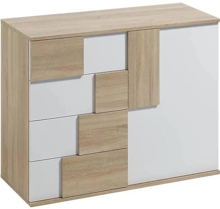 Komoda Elstra I dUb sonoma/biela