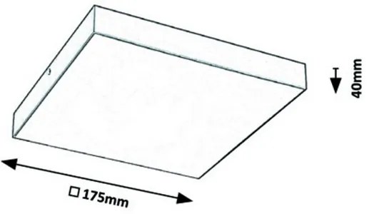 Rabalux LED vonkajšie stropné svietidlo TARTU 18W | 1800lm | 2800-6000K CCT | IP44 - čierna