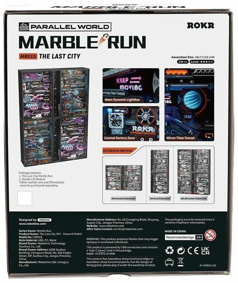 RoboTime 3D mechanická skladačka guľôčkovej dráhy Mesto minulosti