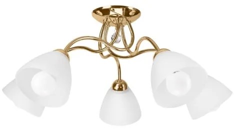 Prisadený luster MIRANDA 5xE27/60W/230V zlatá