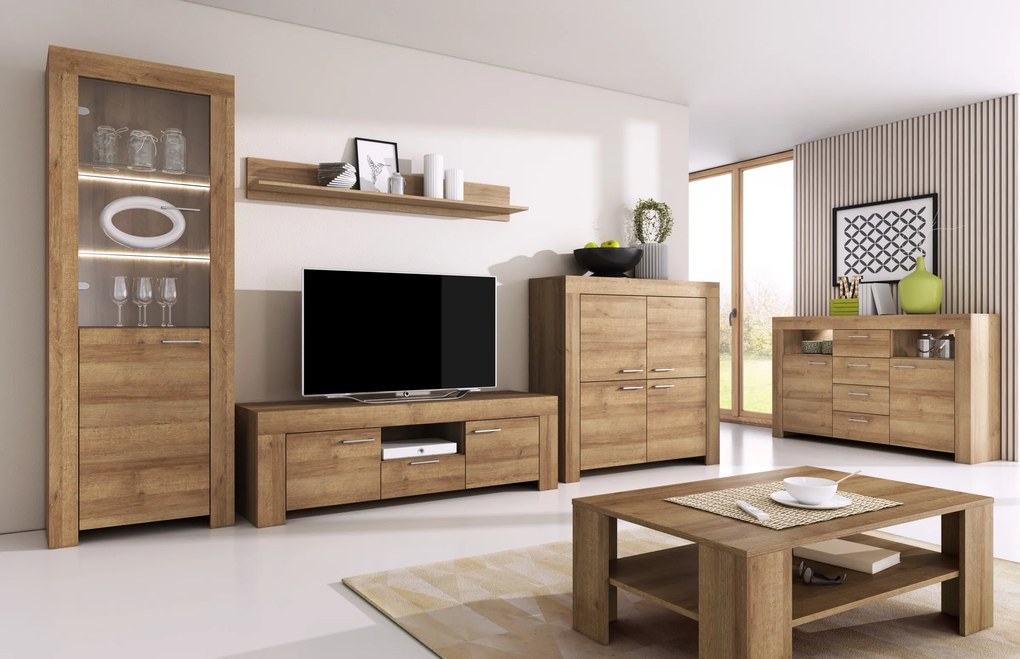 Jedálenský rozkladací stôl Sky II 140/180 cm dub Riviéra