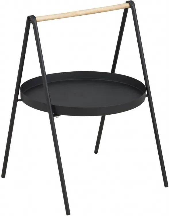 Odkládací stolek Lopes 40 cm, kov, černá SCHDN0000070324S SCANDI+