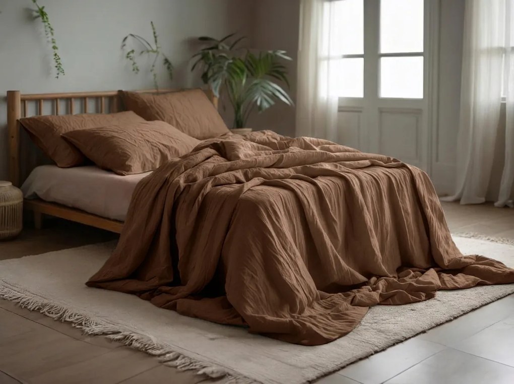 Mušelínové obliečky MUSSARI svetlohnedé Rozmer obliečok: 70 x 90 cm | 140 x 200 cm
