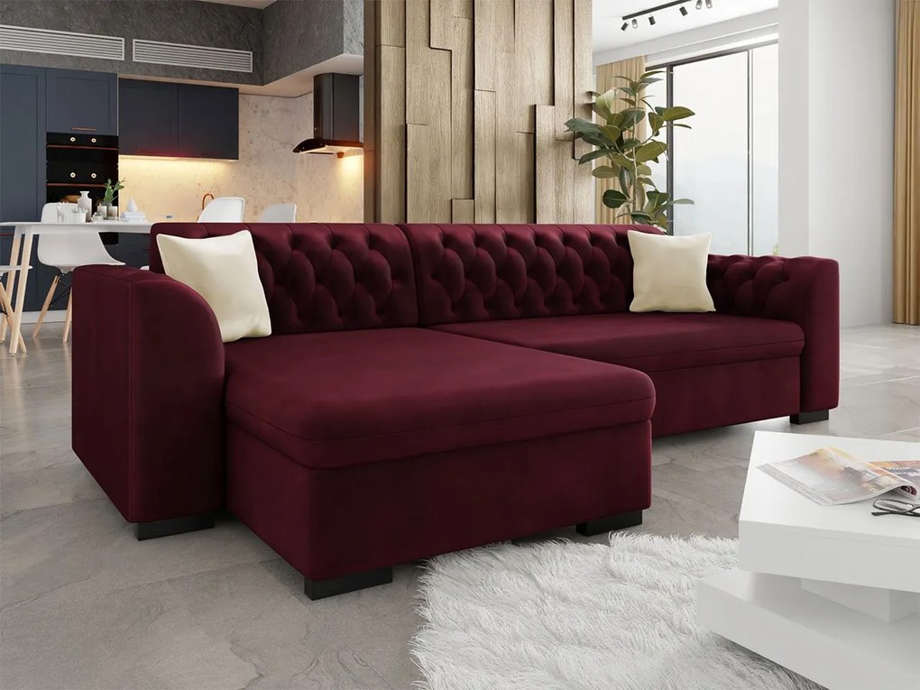 Elegantná sedacia súprava London, bordo Magic Velvet