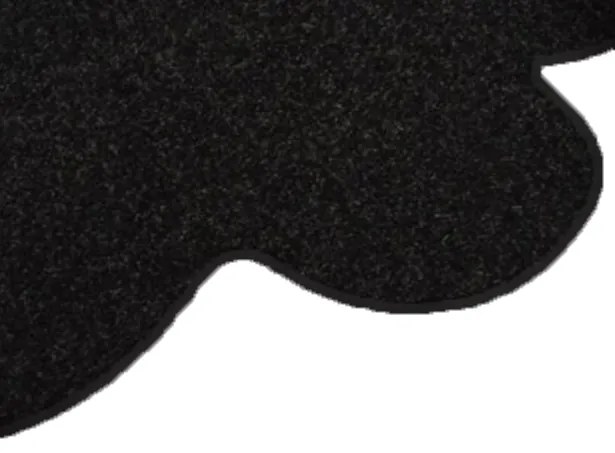 Vopi koberce Kusový koberec Eton čierny kvetina - 120x120 kvietok cm