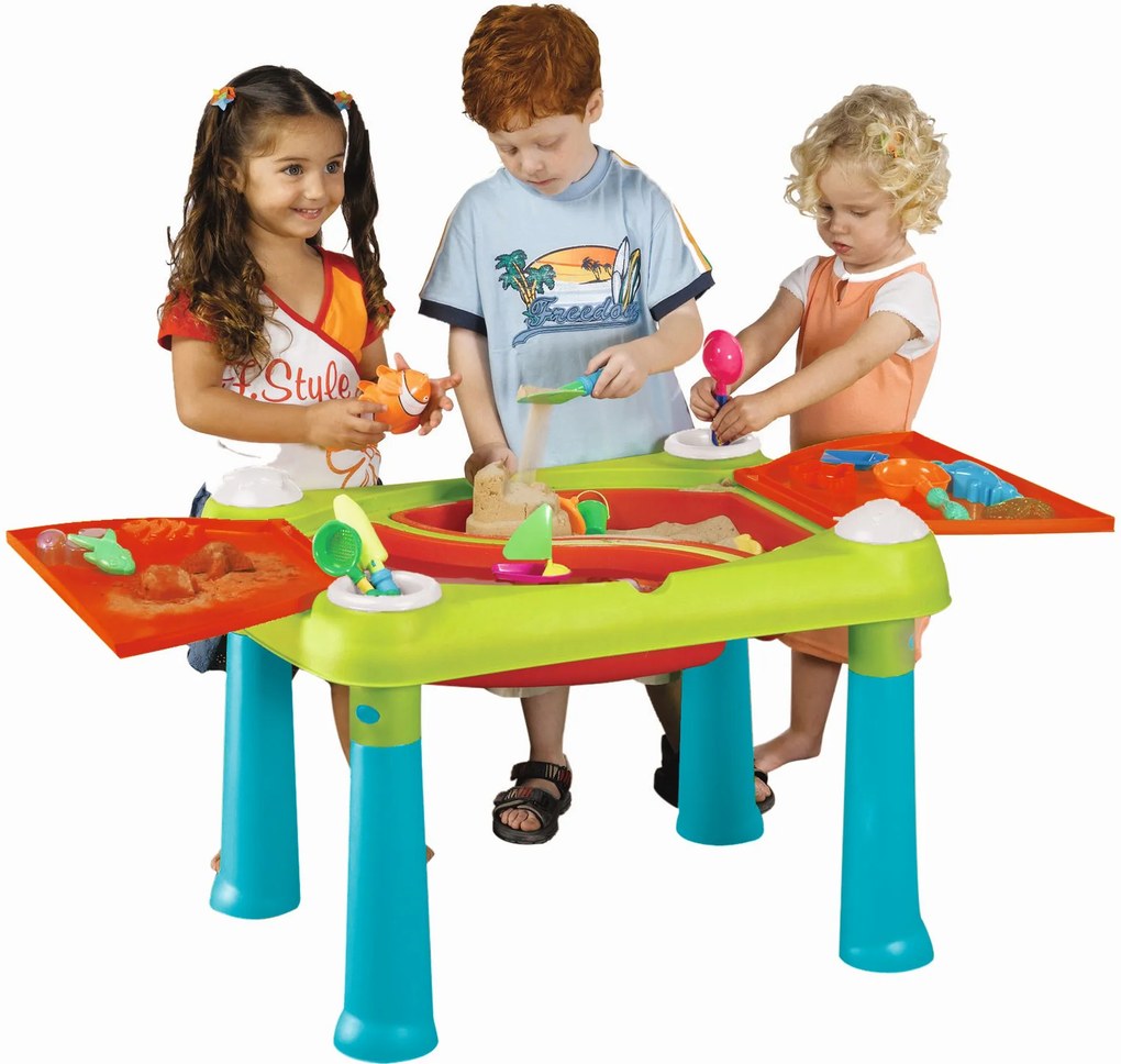 KETER CREATIVE FUN TABLE stolček na hranie, tyrkysová/červená 17184058