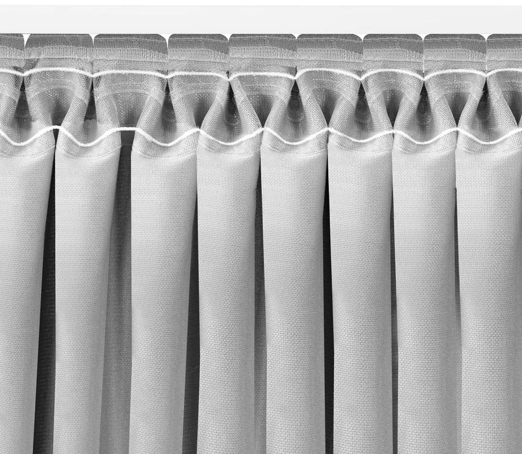 Závěs MILANA klasická transparentní dračí páska 10 cm krémový