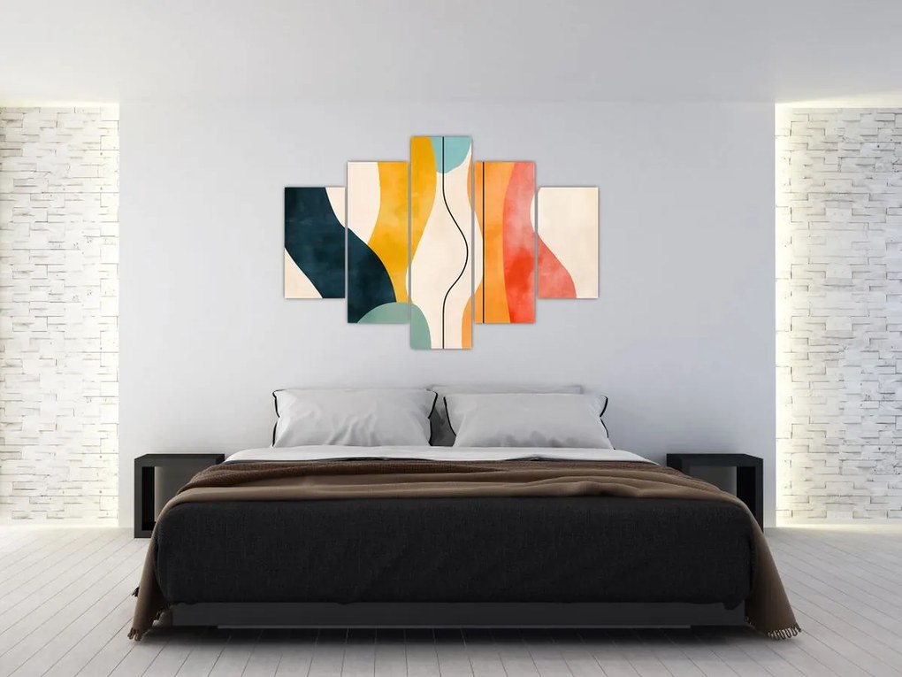 Obraz - Minimalistická farebná ilustrácia II. (150x105 cm)