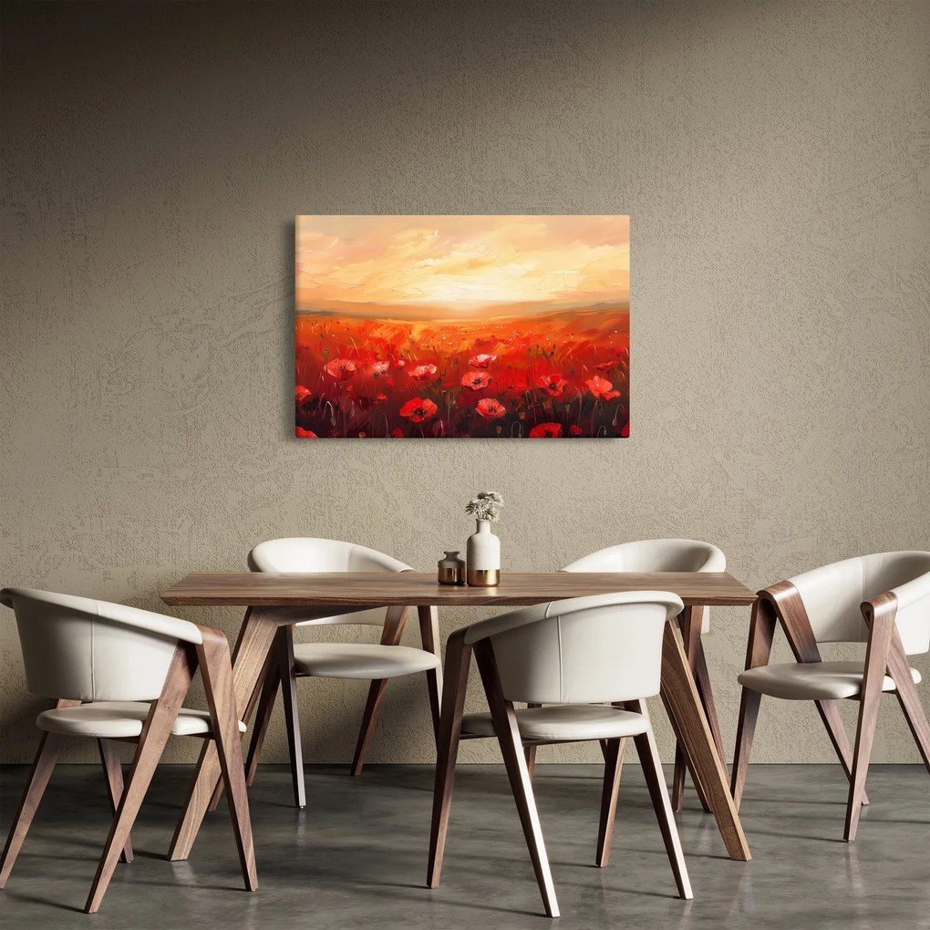 Obraz - Pole vlčích makov (90x60 cm)