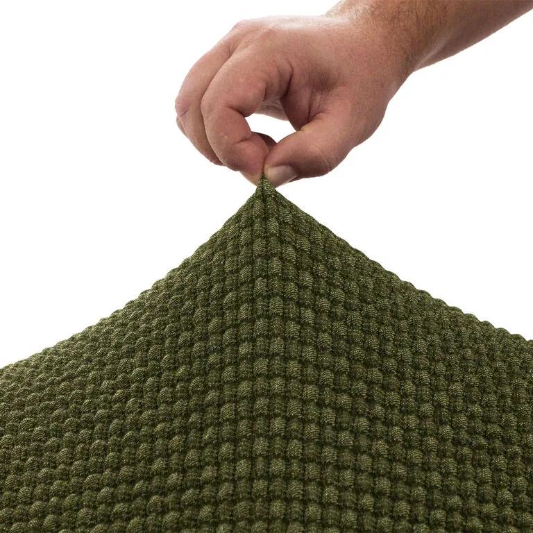 Super strečové poťahy NIAGARA zelená taburetka (40 - 60 cm)