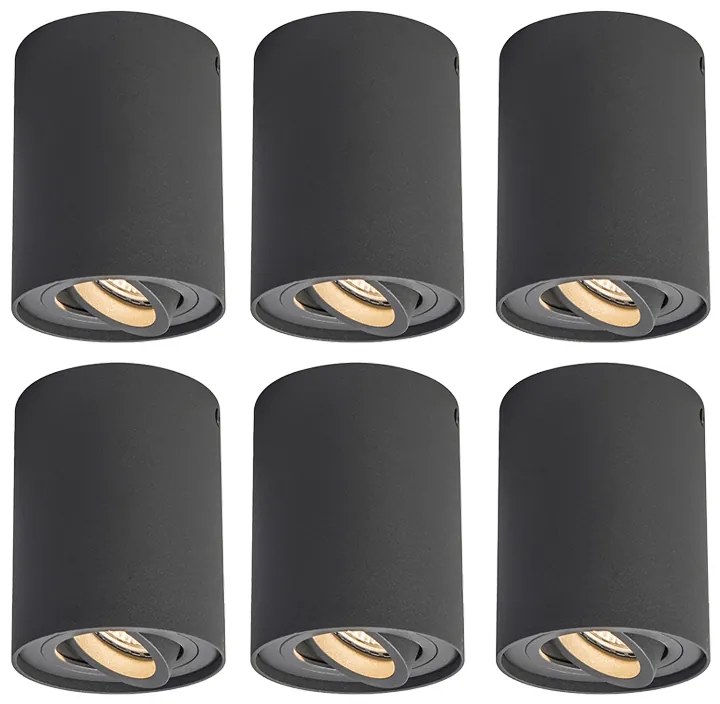 Sada 6 inteligentných tmavosivých bodových svetiel vrátane WiFi GU10 - Rondoo up