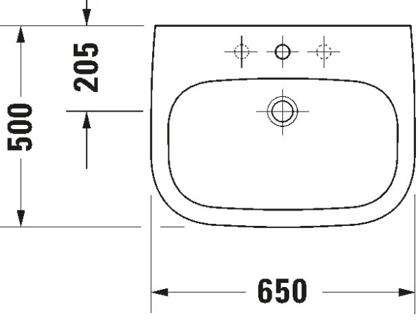 Duravit 23106500002 - Závesné umývadlo D-CODE 65x50 cm keramika/lesklá biela