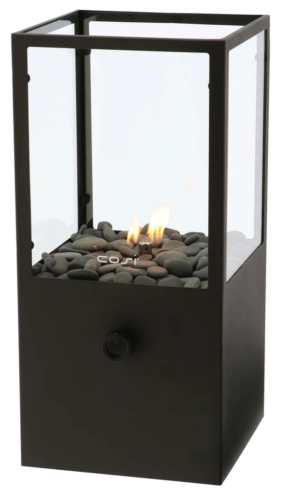 Plynový lampáš COSI Cosiscoop Dome, kov čierny ~ 18 x 18 x výška 44 cm